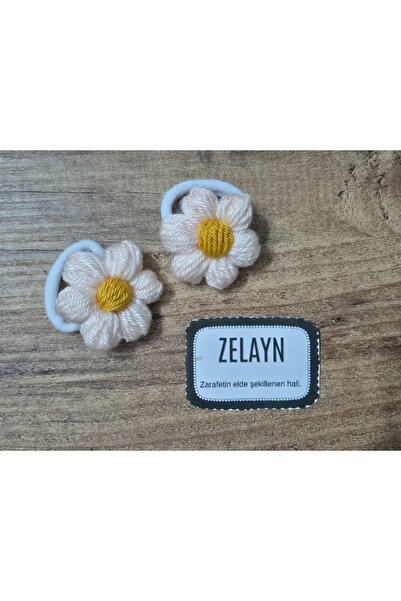 Zelayn Σετ 2 τεμαχίων Πλεκτές στο χέρι λαστιχένιες αγκράφες μαργαρίτας