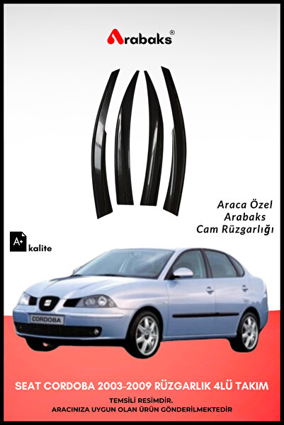 Arabaks Seat Cordoba 2003-2009 Cam Rüzgarlığı 4'lü Takım (MUGEN TİP, DAYANIKL...