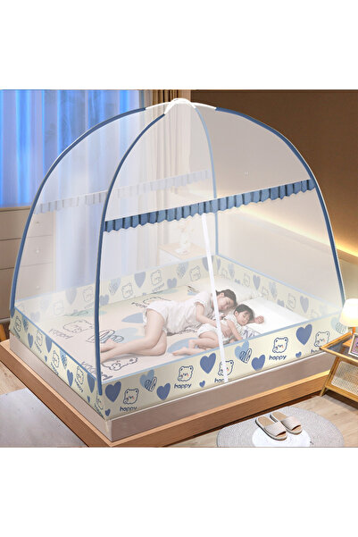 Generic خيمة ناموسية قابلة للطي محمولة، إطار من الأسلاك الفولاذية، سحاب مزدوج...