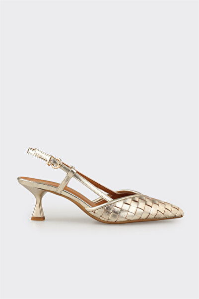Elle Shoes Gold Deri Kadın Günlük Ayakkabı