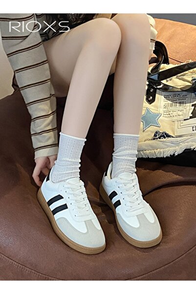 RIOXS Unisex Athlesiure Shoes, Classic Retro Trainers Shoes, Casual Lace-Up L...