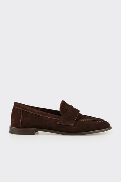 Elle Shoes Kahve Deri Kadın Günlük Ayakkabı