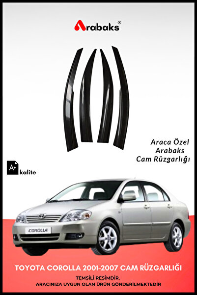 Arabaks Toyota Corolla 2001-2007 Cam Rüzgarlığı 4'lü Takım (MUGEN TİP, DAYANI...