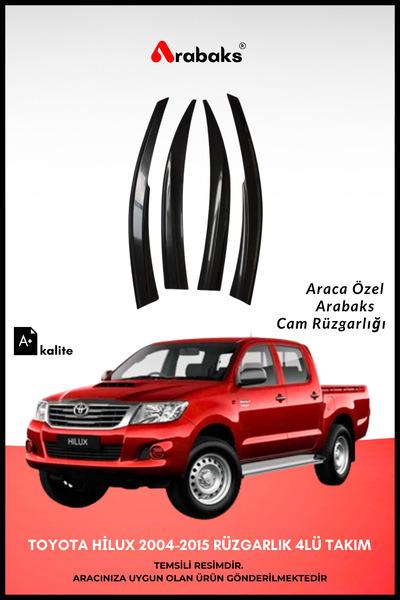 Arabaks Toyota Corolla Hilux 2004-2015 Cam Rüzgarlığı 4'lü Takım (MUGEN TİP, ...