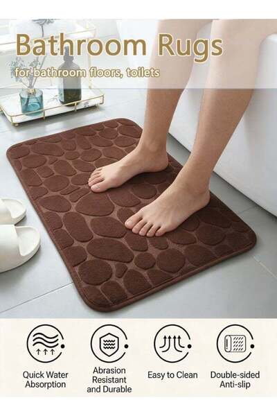 Generic Bathroom Mat，Super Absorbent Soft Floor Carpet Slip，Soft Short Plush ...