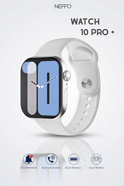 Watch 10 Pro Plus 2 Gb Hafızalı Android Ve Ios Uyumlu Beyaz Akıllı Saat