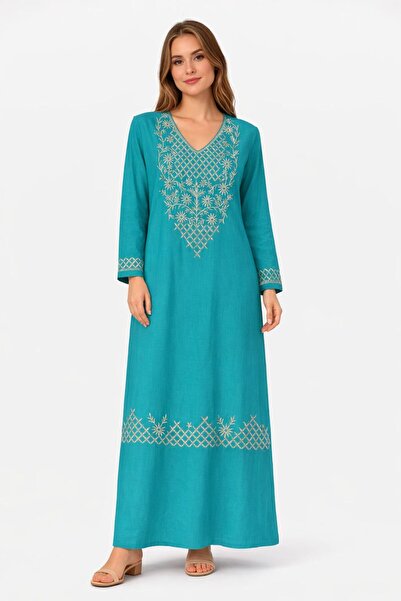 Kareem Miss Salma Women's jalabiya with distinctive oriental embroidery, soft...