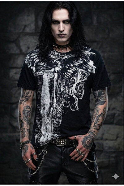 Köstebek Αγγελοκόριτσο Αφέστιφτο Σάιμπερ Γκραντζ Ουνισέξ Γκόθικ Μπλουζάκι