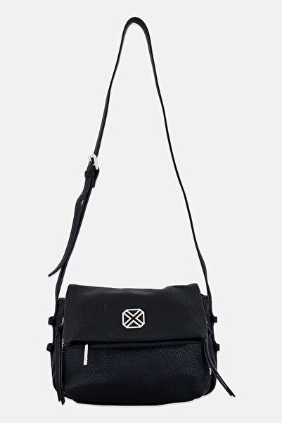 XTI Women Brand Logo Cross Body Bag, Black