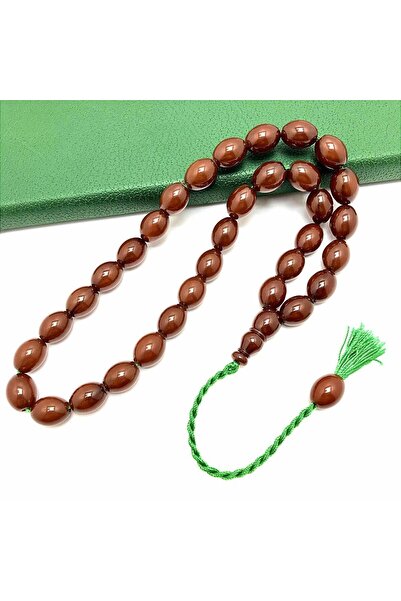 KANUNİ TESBİH سبحة من حجر العنبر المقطوع بحجم كبير
