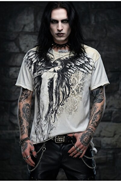 Köstebek Anđeoska devojka Afekcija Cyber Grunge Unisex gotička majica