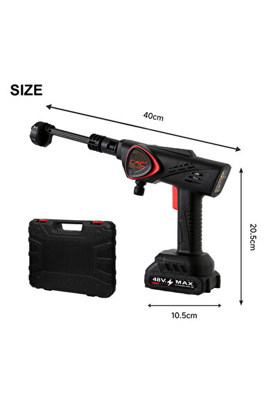 LAC LAICHY Cordless Pressure Washer Gun,48V Double Battery Pack,Portable Pres...