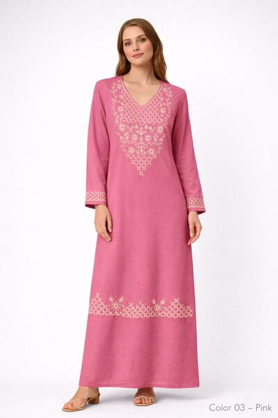 Kareem Miss Salma Women's jalabiya with distinctive oriental embroidery, soft...