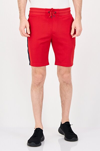 U.S. Polo Assn. شورت رياضي رجالي من يو إس بي إيه سبورت، أحمر