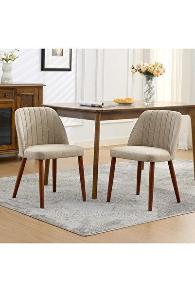 Garvee Dining Chairs Set of 2, Upholstered Fabric Kitchen Chairs with Padded ...