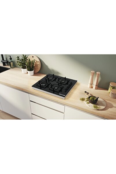 Bosch POP0C6K31O Serie 4 Set Üstü Gazlı Ocak Siyah 60 cm
