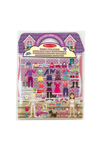 Melissa & Doug Επαναχρησιμοποιήσιμα αυτοκόλλητα Puffy Playset Dress-Up (806033)