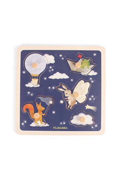 FILIBABBA Puzzle senzorial din lemn Micii aventurieri (FI-03828)