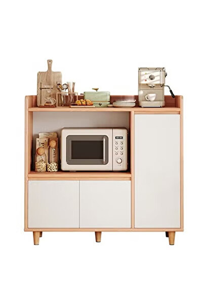 KEKE Modern Wooden Storage Kitchen Cabinet with Shelves for Living Room & Kit...