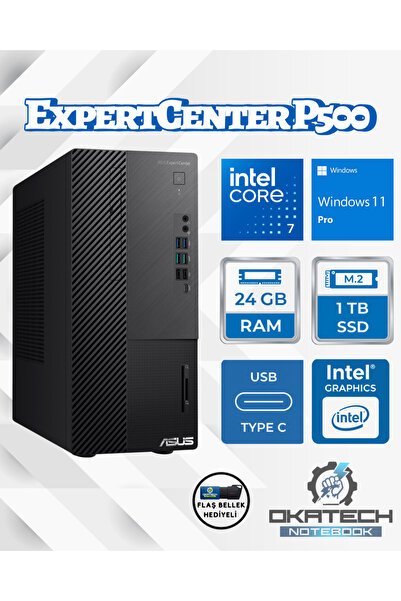 ASUS EXPERTCENTER P500MV-C724016512B0D CORE 7-240H 24GB RAM 1 TB SSD WİN11PRO...
