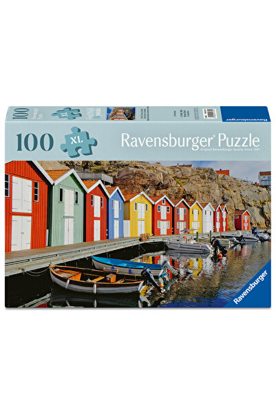 RAVENSBURGER Puzzle Case Colorate în Suedia 100 buc (12001730)
