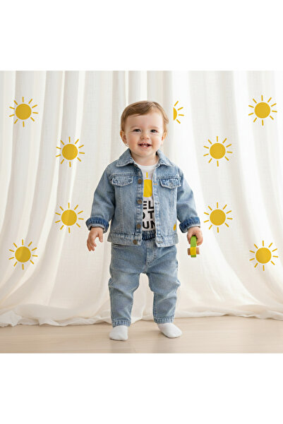 Cumino Baby Boy Triple Jeans Set