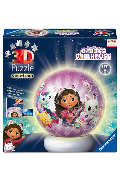 RAVENSBURGER Φωτιστικό νυχτός με μπάλα παζλ, το κουκλόσπιτο της Gabby, 72 τεμ...