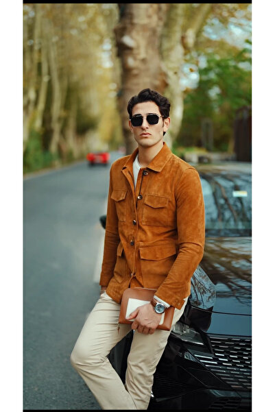 CE-YIL DERİ ÜRÜNLERİ Hakiki deri süet ceket