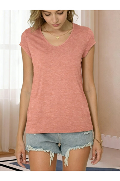 Take Two By Styli Pink Solid Cap Sleeve T-Shirt