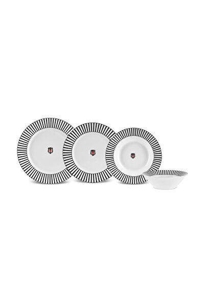 Karaca x Beşiktaş Forever Bone 24 Parça 6 Kişilik Yemek Takımı