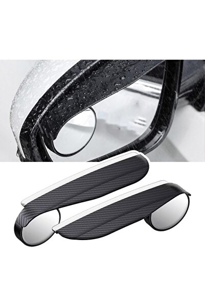 Arabest 2PCS Car Rearview Blind Spot Mirror With Rain Guard,2-in-1 Carbon Fib...