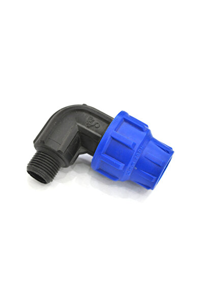 regata PEHD Compression Elbow, Male Thread 25 mm x 3/4", 90 Degree,