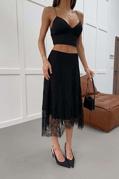 mylove Lined Tulle Skirt Black