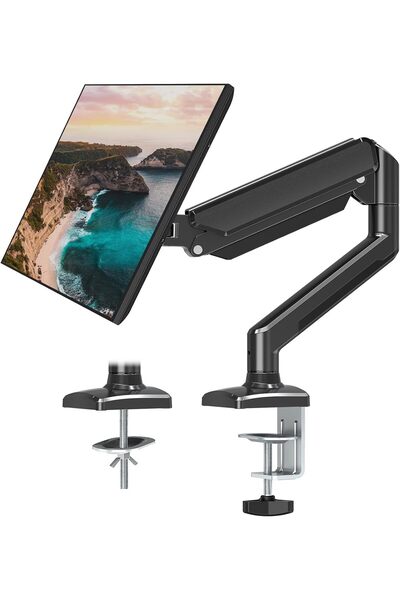 FLYPRO Monitor Desk Mount Stand, Adjustable Gas Spring Monitor Arm Support
