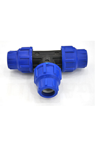 regata HDPE Compression Tee Fitting 25 mm, Black,