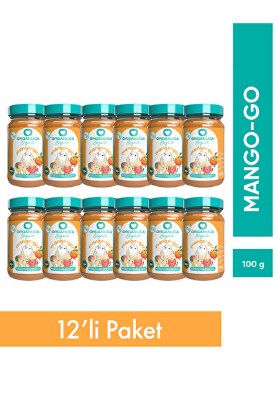 Organuca 12'li Organik Ek Gıda Mango-Go 100 G (Meyve-Sebze Püresi)