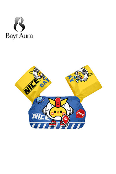Bayt Aura Cartoon duck float Vest for children, children's arm float hoops wi...
