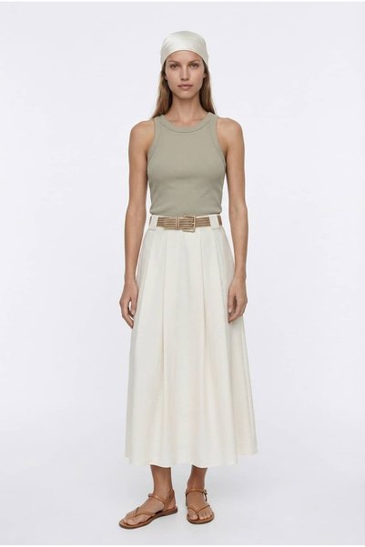 Coredra Top tip halter tricotaj cu striații material reiat - K290