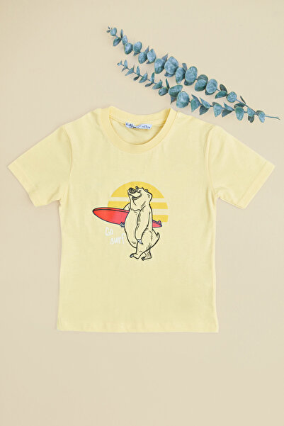 Fulla Moda Μπλουζάκι για αγόρι με στάμπα αρκουδάκι