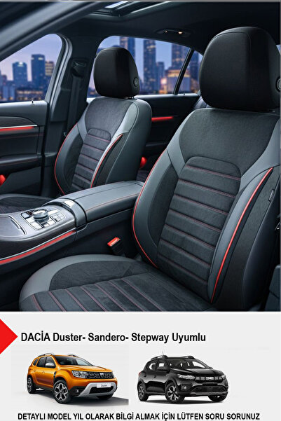 GM-DESIGN Alcantara Series Luxury Car Seat Cover - (Daci̇a Sandero-Stepway-Du...