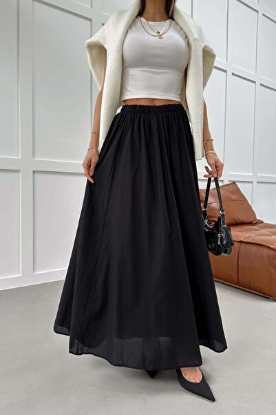 mylove Lined Beli Rubber Skirt Black