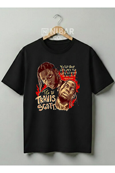 Grafftee Clothing تي شيرت ترافيس سكوت مطبوع ستريت ستايل للجنسين 100% مصنوع من...