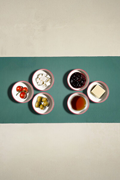 Nehir Pink Butterfly 6 Piece Ceramic Bowl Set