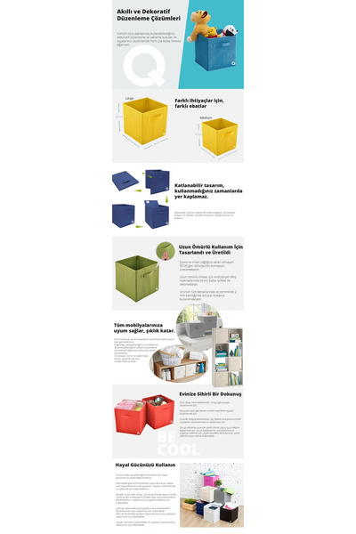 colezium Κουτί οργάνωσης ντουλάπας πολλαπλών χρήσεων - Κίτρινο