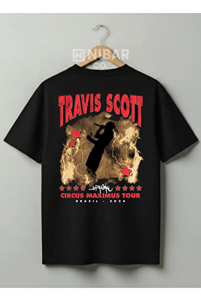 Grafftee Clothing تي شيرت ترافيس سكوت مطبوع ستريت ستايل للجنسين 100% مصنوع من...