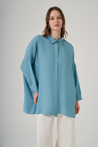 Nuss Oversized Basic Summer Shirt 3001 Ross Blue