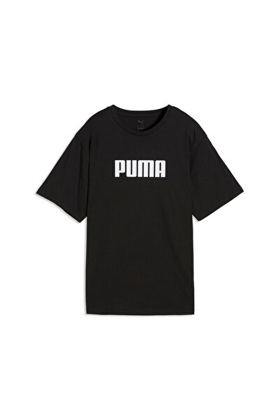 Puma Womens Essentials Logo Relaxed Tee - Black