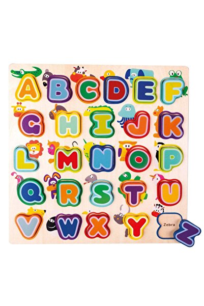 Bino Ξύλινο Παζλ Αλφάβητο Ζώα