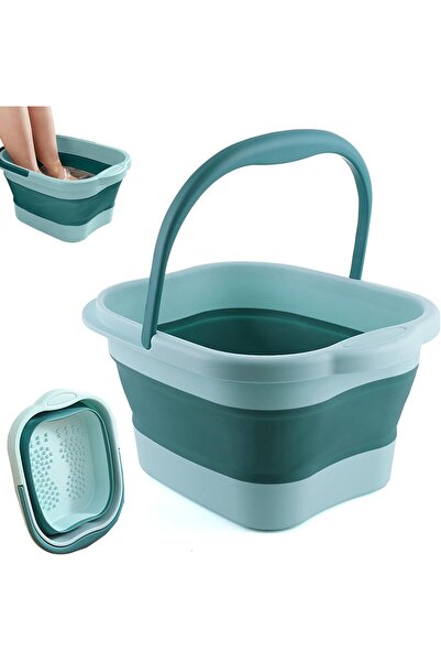 Arabest Collapsible Foot Bath Soak Tub with Handle,13L Plastic Feet Spa Soaki...