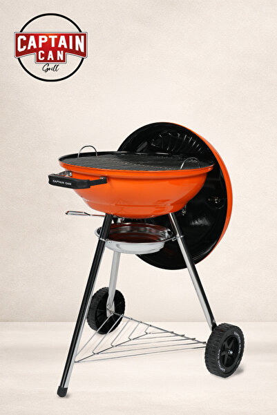 Captain Can Grill Set&Go 47 Kömürlü Mangal I Kömürlü Barbekü (Turuncu)